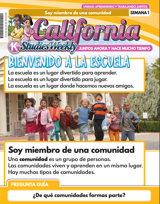 Studies Weekly Kindergarten Student Text Spanish Single Copy
