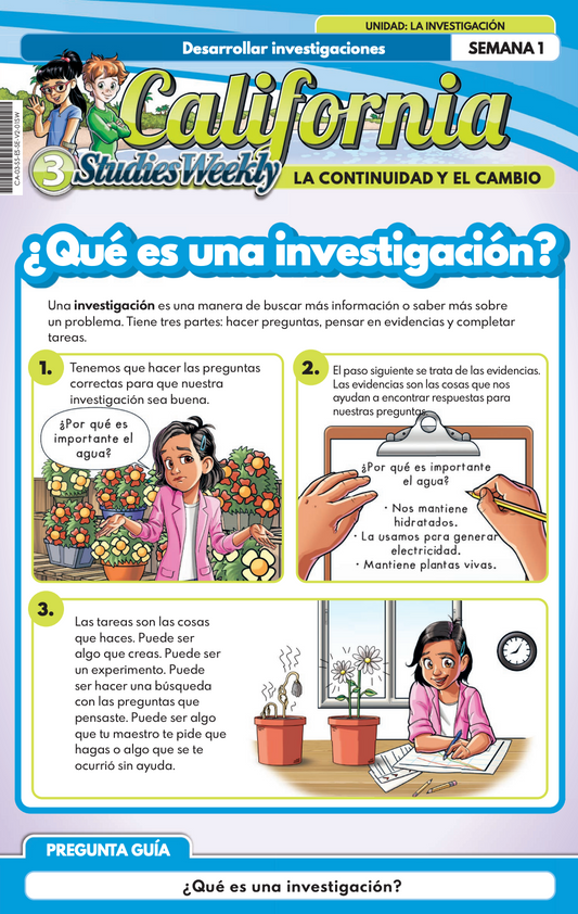 Studies Weekly Third Grade Student Text Spanish Single Copy