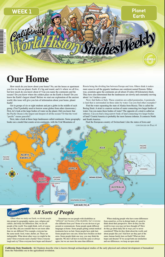 Studies Weekly Sixth Grade Student Text English Single Copy